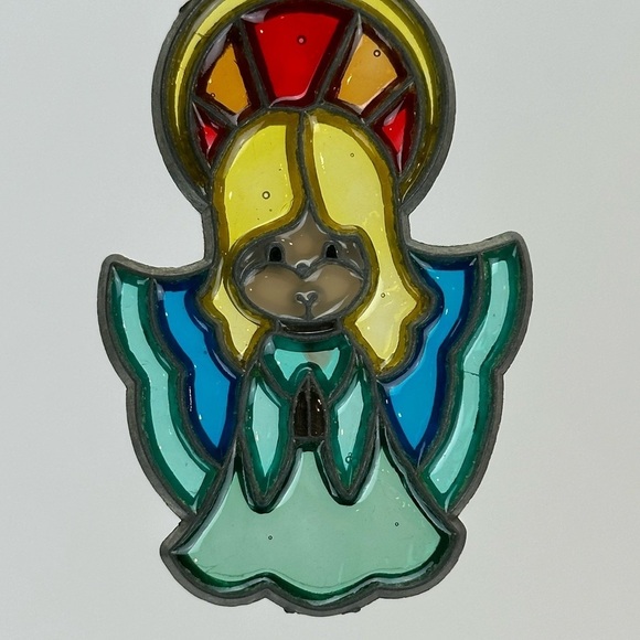 Handmade Sun Catchers Christmas Ornaments 15 Wreath Christmas Tree Train Angel - Picture 6 of 14